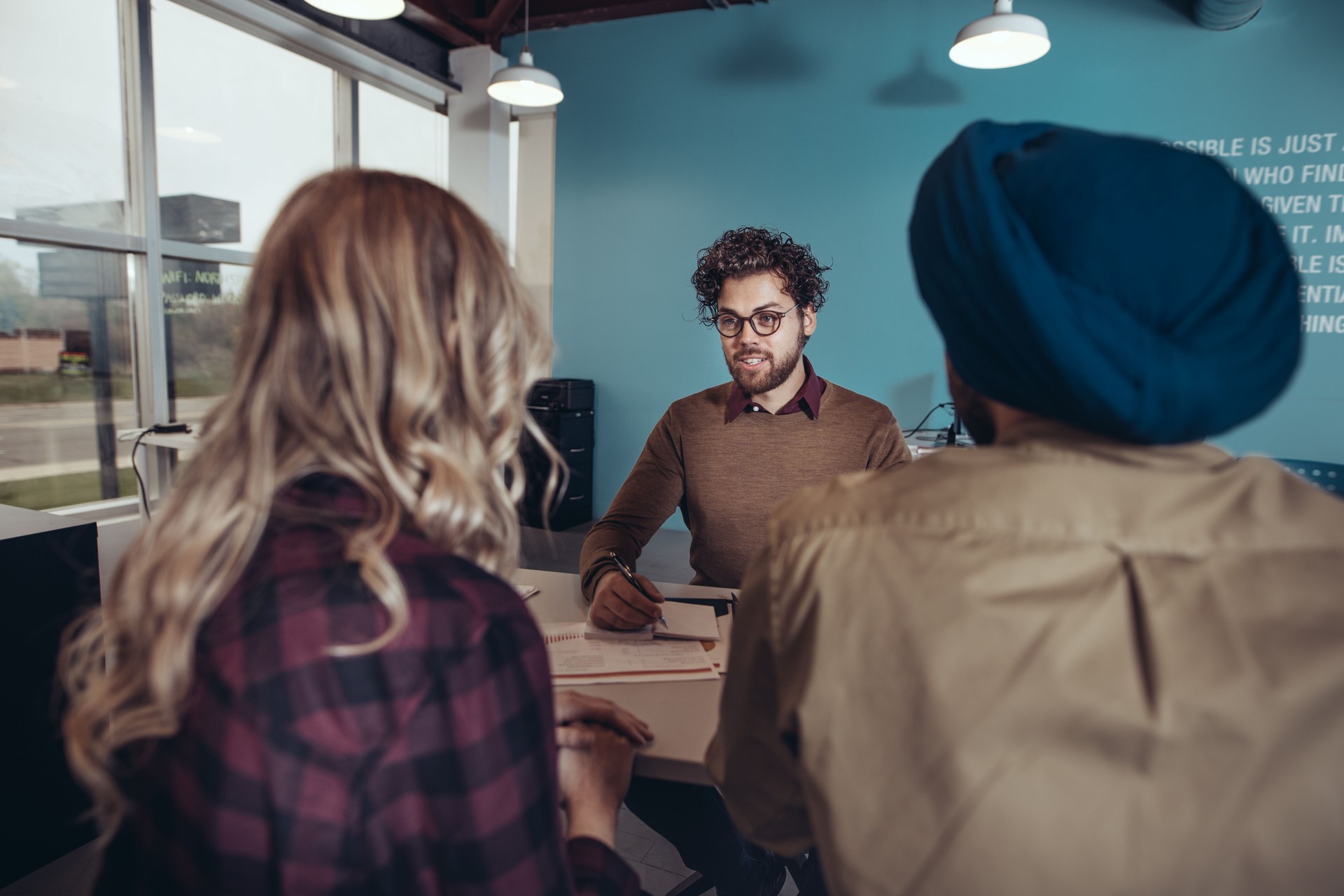 Couple and financial advisor